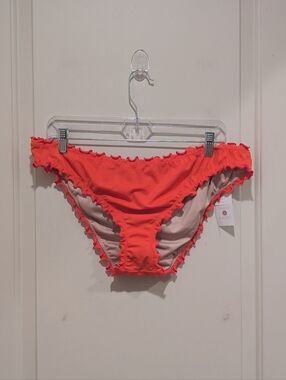 Shade & Shore Coral Ruffle Bikini Bottoms XL